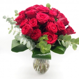 RAGGIO DI LUCE: 24 rose rosse