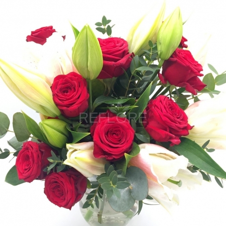 COCKTAIL D'INTESA: rose rosse e gigli bianchi