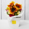 BOUQUET DI GIRASOLI E ROSE