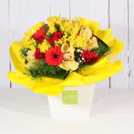 Bouquet con mimosa