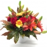 ZUCCA: bouquet autunno rose e lilium